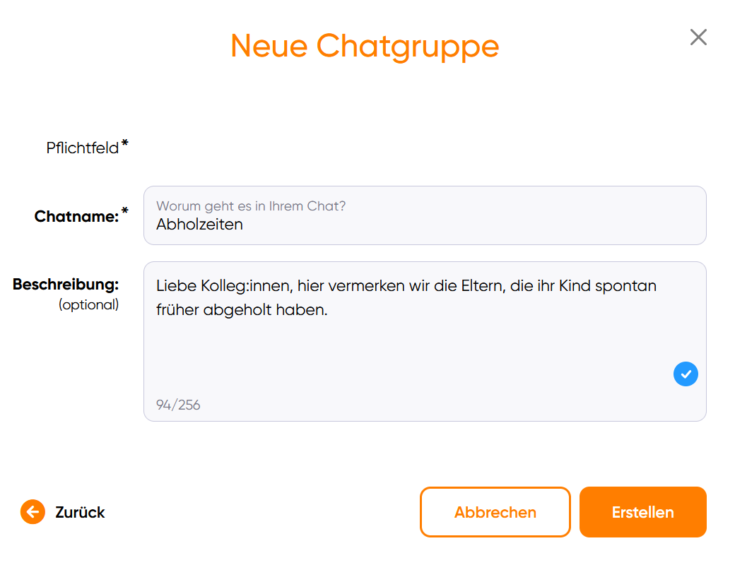 Die Chatfunktion für Lehrkräfte, Pädagog:innen und Gruppenleiter:innen